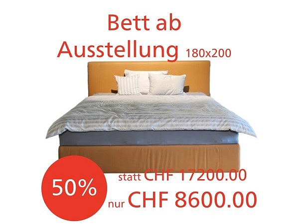 Hüsler Nest Dream Swiss Lederbett mit Kopfteil – 180 x 200..