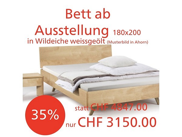 Holzmanufaktur Bett „Donna“ – Einzelstück aus Ausstellung 180x200cm