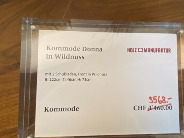 Kommode „Donna“ – Einzelstück aus Ausstellung (Zürich)